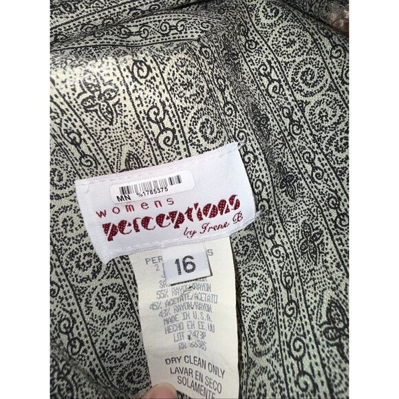 Vintage 90s Women’s Longline Blazer Jacket – Perceptions by Irene B – Size 16 – - Picture 15 of 16